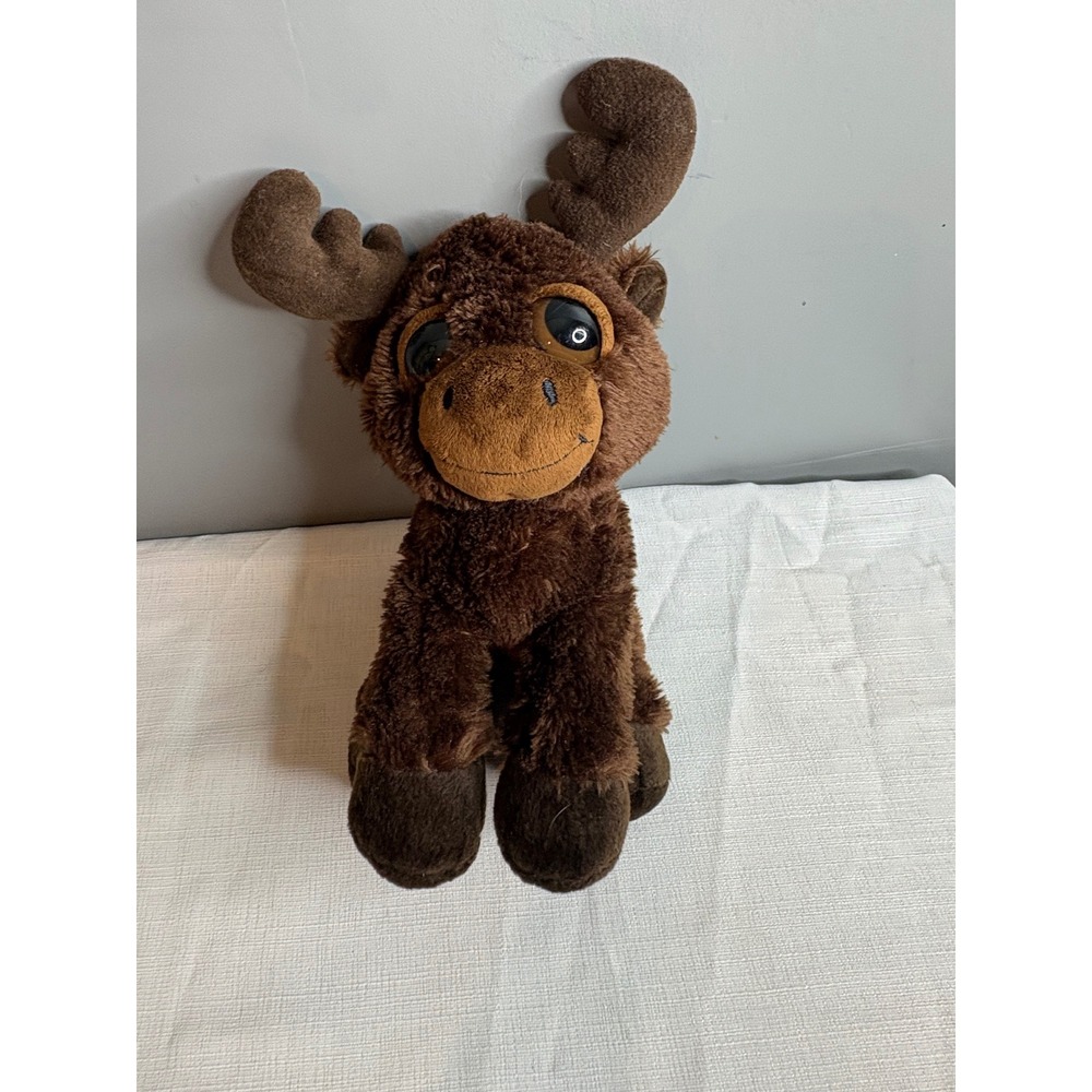 Aurora World Plush Moose Brown Stuffed Animal Large Eyes Woodland Toy